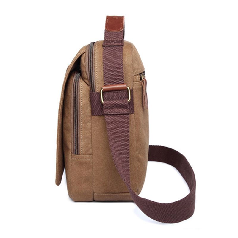 Mænd Canvas Håndtaske Ipad Taske Outdoor Crossbody Taske