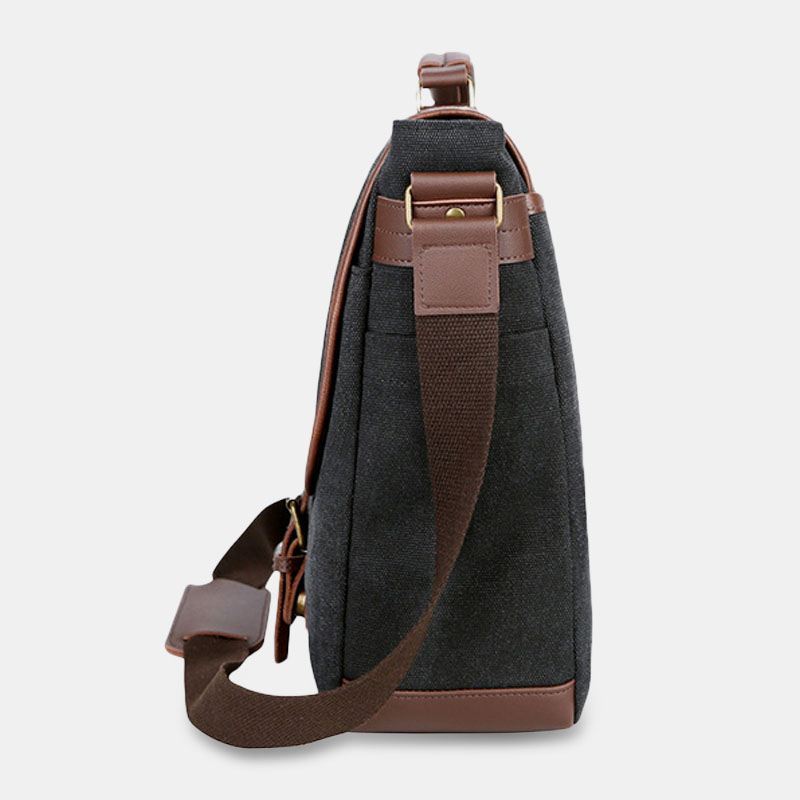 Mænd Canvas Multi-pocket Slid-resistent Vintage Business Messenger Bag Laptop Taske Crossbody Taske Håndtaske