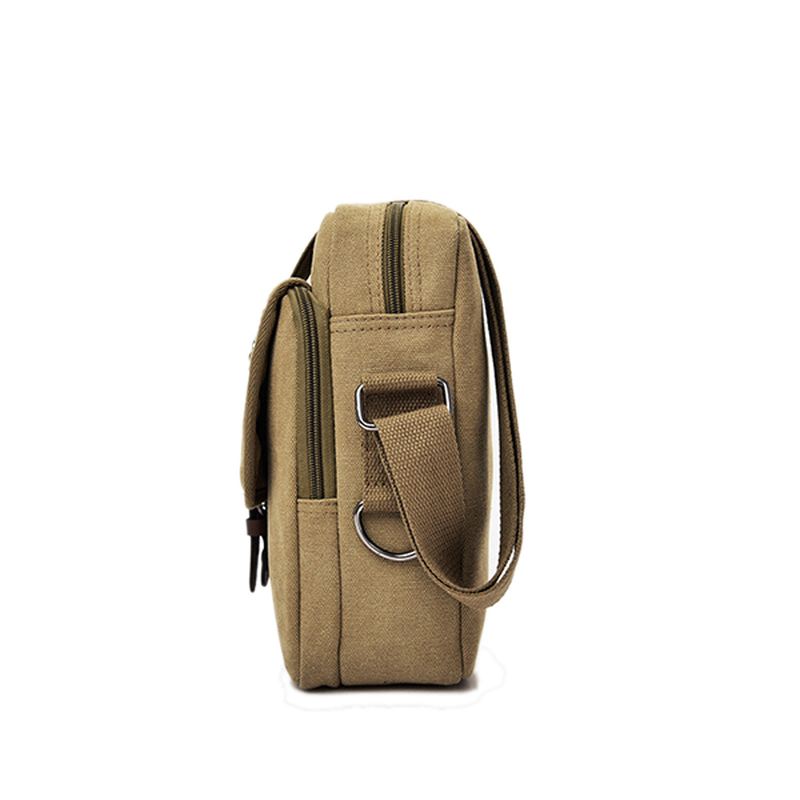 Mænd Canvas Multifunktionel Vintage Crossbody Taske Skuldertaske Casual Business Travel Pack