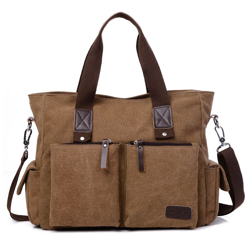 Mænd Canvas Outdoor Casual Traveling Taske Med Stor Kapacitet