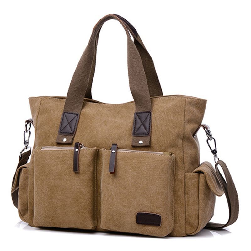 Mænd Canvas Outdoor Casual Traveling Taske Med Stor Kapacitet