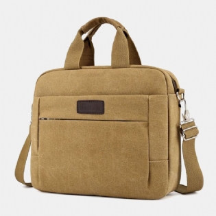 Mænd Canvas Skuldertaske Crossbody Bag Håndtaske Business Taske