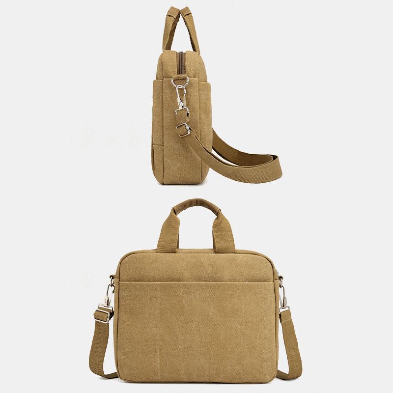 Mænd Canvas Skuldertaske Crossbody Bag Håndtaske Business Taske