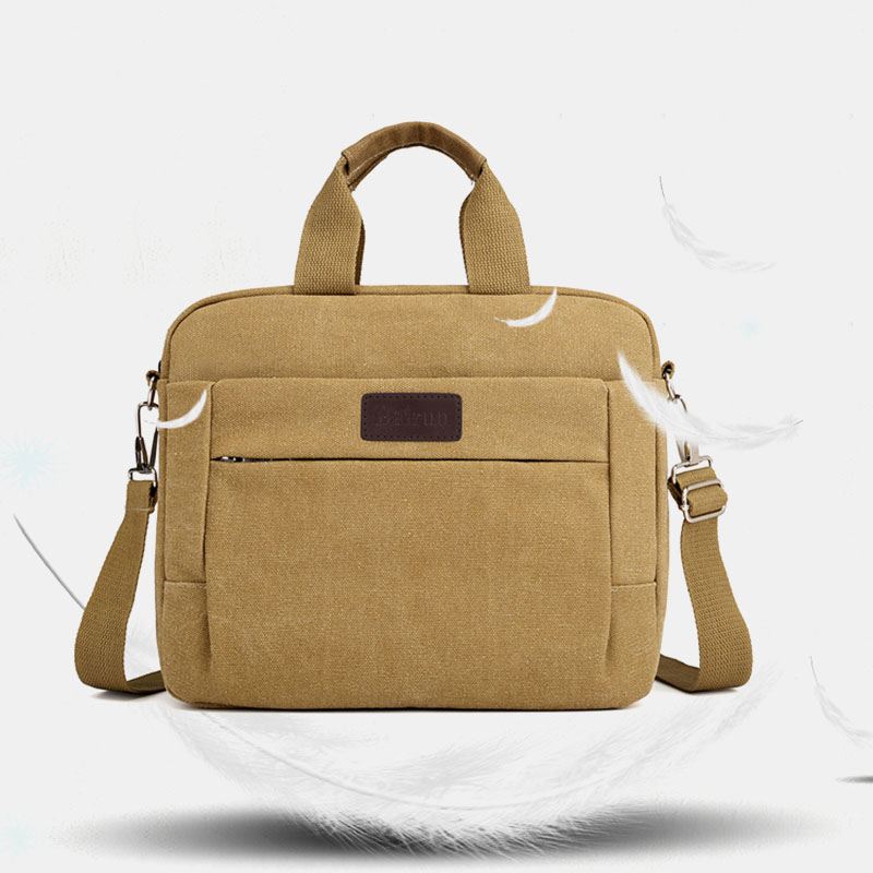 Mænd Canvas Skuldertaske Crossbody Bag Håndtaske Business Taske