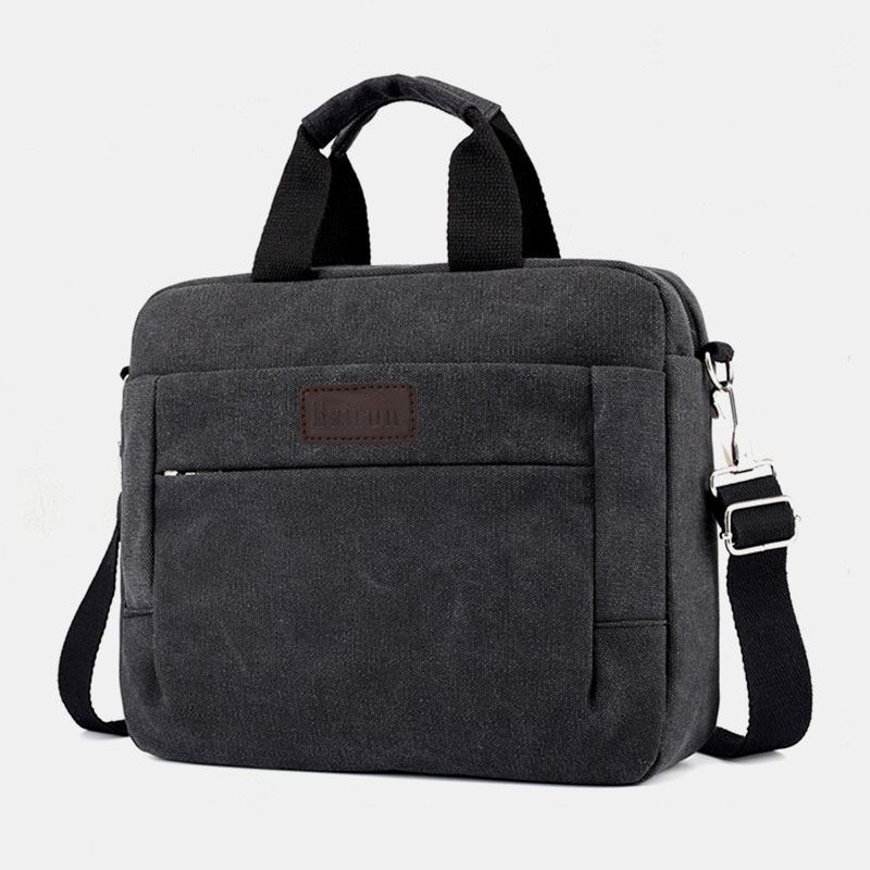 Mænd Canvas Skuldertaske Crossbody Bag Håndtaske Business Taske