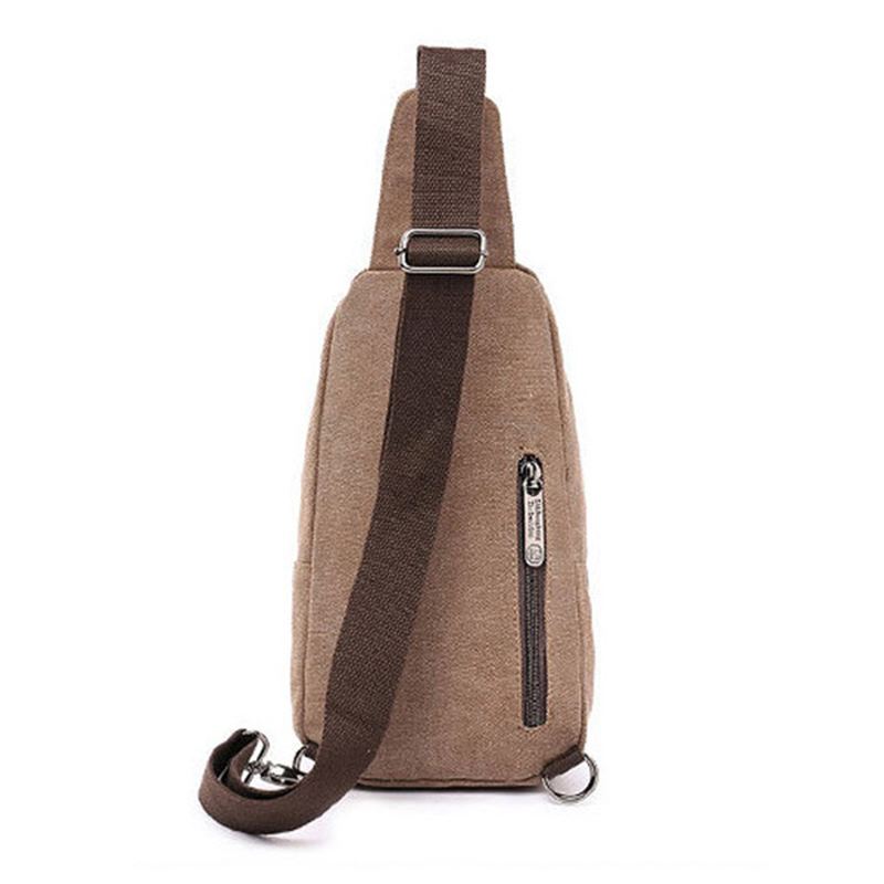 Mænd Canvas Sling Bag Udendørs Sport Casual Chest Pack Crossbody Swagger Bag