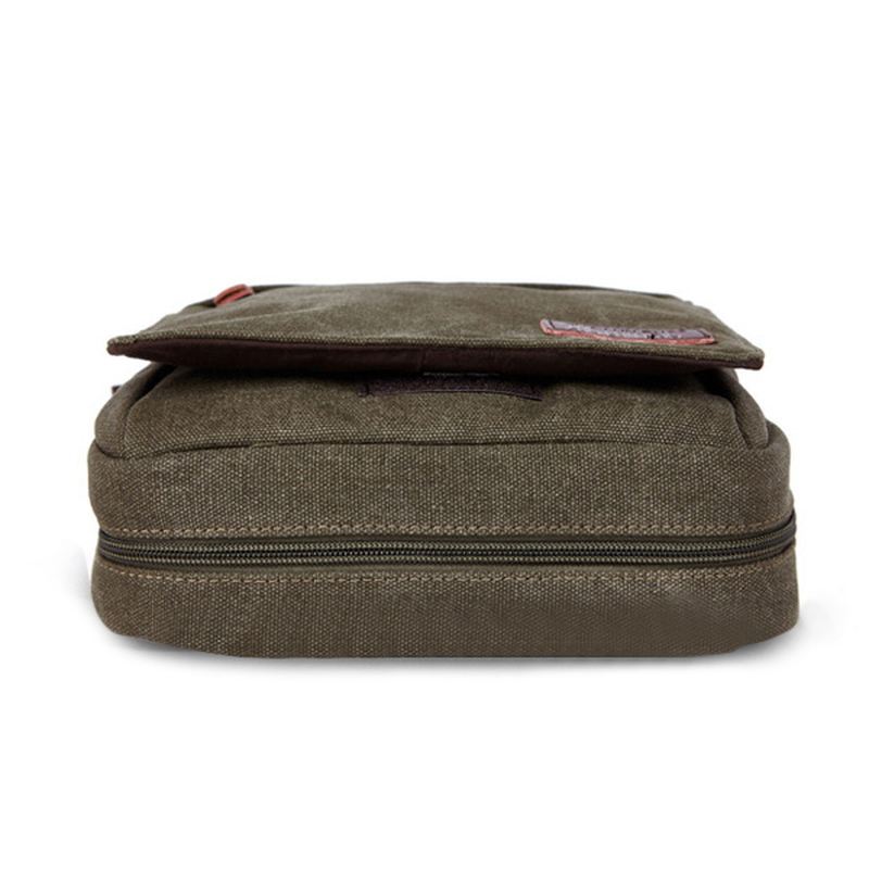 Mænd Kvinder Canvas Leisure Multi Pocket Crossboby Bag Kapacitet Skuldertaske