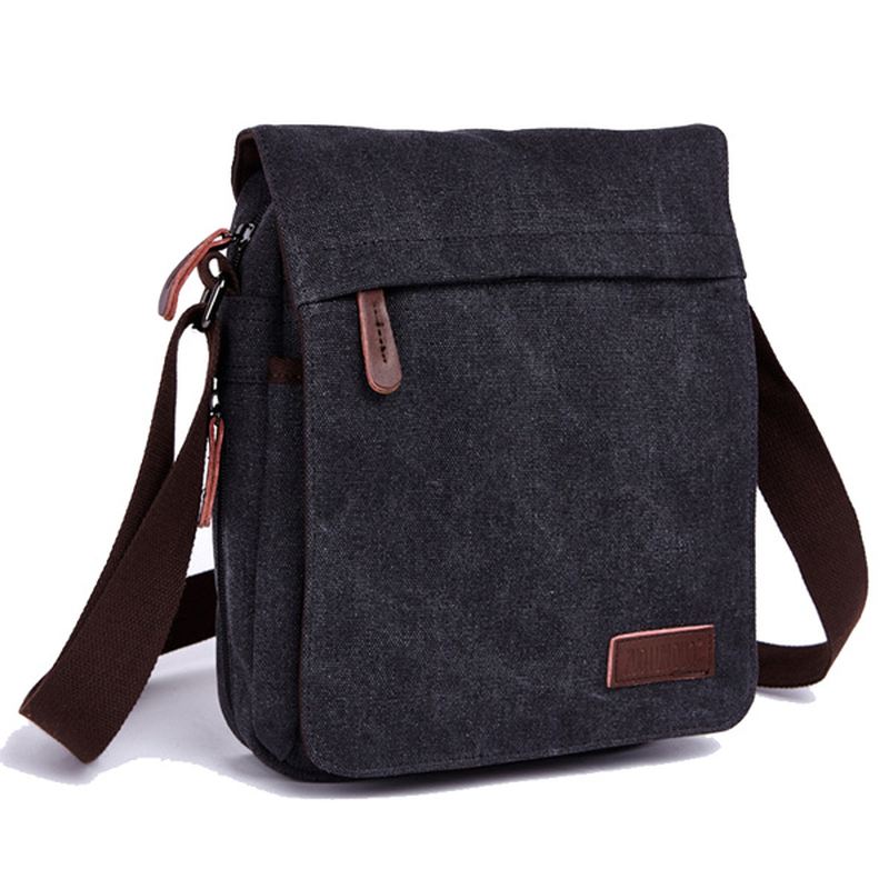 Mænd Kvinder Canvas Leisure Multi Pocket Crossboby Bag Kapacitet Skuldertaske