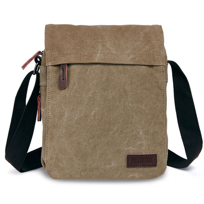 Mænd Kvinder Canvas Leisure Multi Pocket Crossboby Bag Kapacitet Skuldertaske