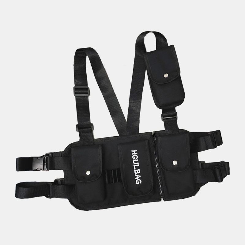 Mænd Kvinder Mode Brysttaske Tactical Multi-pocket Vest Bag