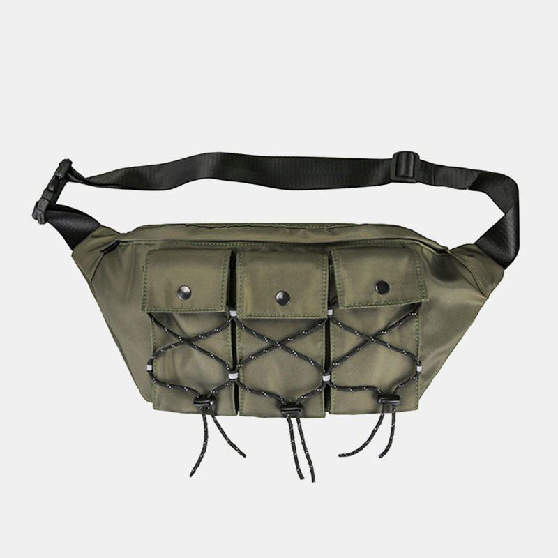 Mænd Kvinder Mode Multi-pocket Letvægts Skuldertaske Crossbody Taske