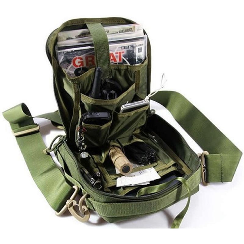 Mænd Kvinder Nylon Sport Outdoor Tactical Army Ipad Skulder Crossbody Taske