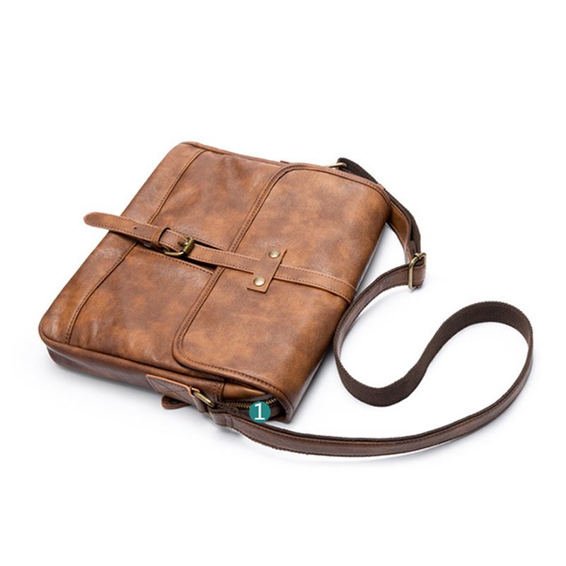 Mænd Minimalistisk Retro Casual Messenger Skulder Crossbody Taske