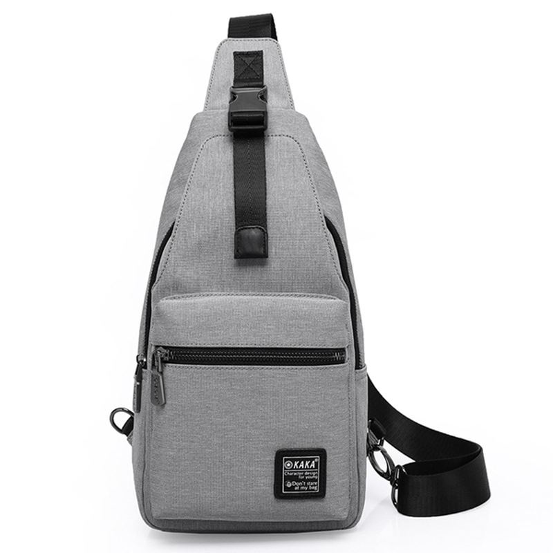 Mænd Mode Chest Pack Stor Kapacitet Swagger Bag Crossbody Rejsetaske