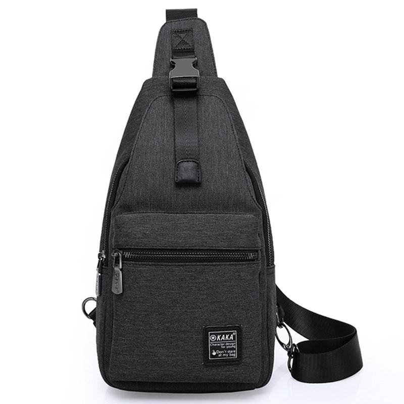 Mænd Mode Chest Pack Stor Kapacitet Swagger Bag Crossbody Rejsetaske