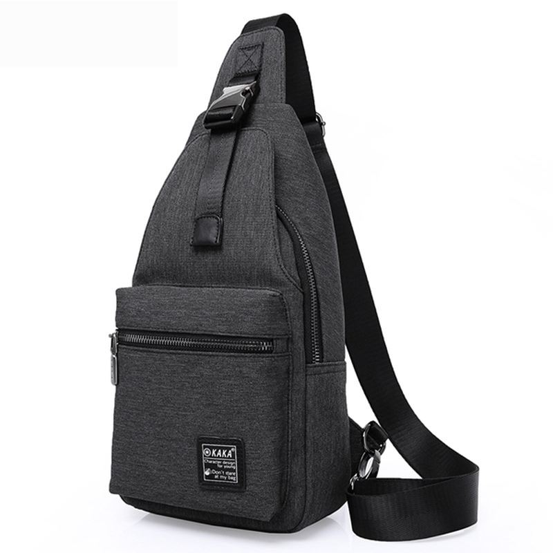 Mænd Mode Chest Pack Stor Kapacitet Swagger Bag Crossbody Rejsetaske