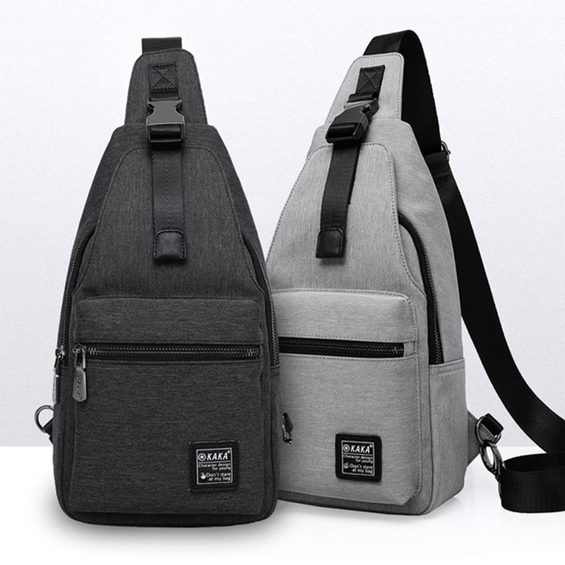 Mænd Mode Chest Pack Stor Kapacitet Swagger Bag Crossbody Rejsetaske