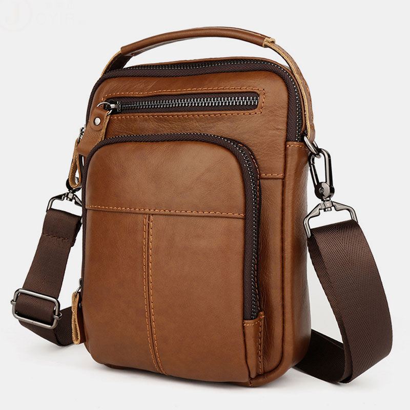 Mænd Multi-lomme Retro 6.5 Tommer Telefontaske Taljetaske Ryg Anti-tyveri Lommedesign Crossbody Tasker Bæltetaske