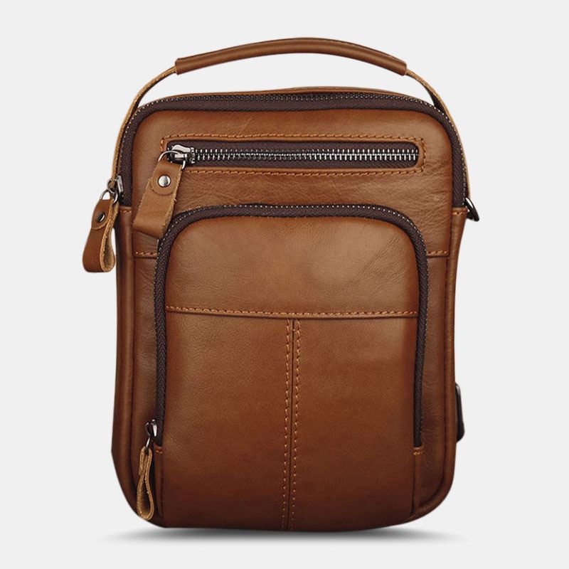 Mænd Multi-lomme Retro 6.5 Tommer Telefontaske Taljetaske Ryg Anti-tyveri Lommedesign Crossbody Tasker Bæltetaske