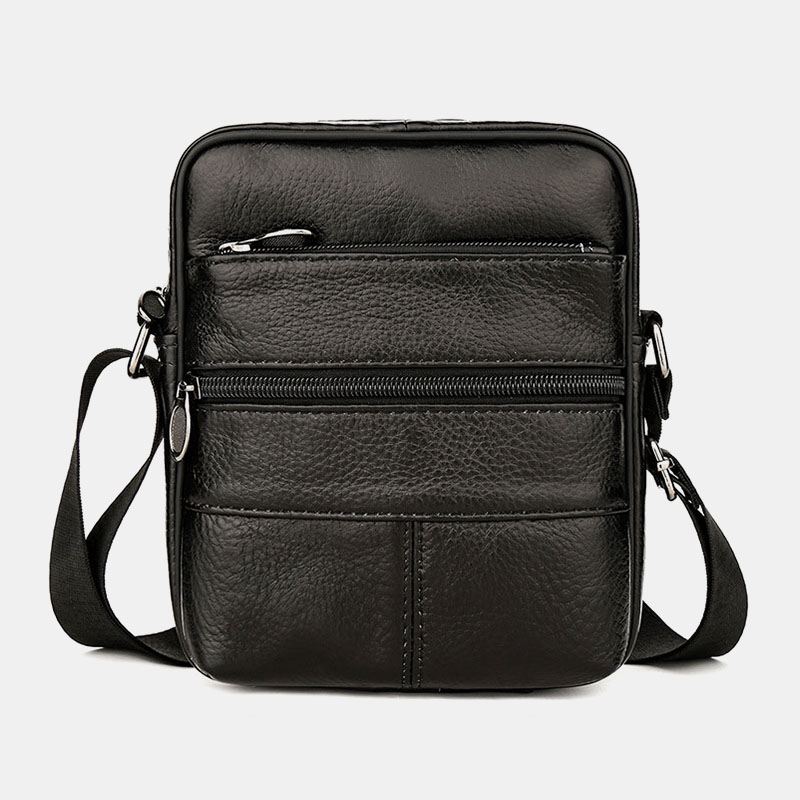 Mænd Multi-pocket Anti-theft First Layer Kohud Crossbody Tasker Retro Stor Kapacitet Letvægts 6.5 Tommer Phne Bag Messenger Bag Håndtaske