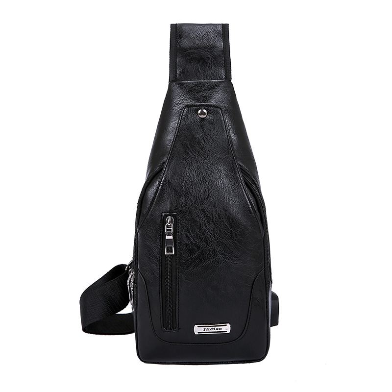 Mænd Multifunktionel Usb Crossbody Taske Brysttaske Skuldertaske Business Outdoor