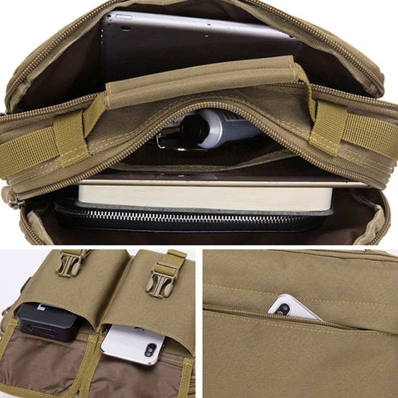 Mænd Ny Canvas Tactical Camo Casual Crossbody Taske