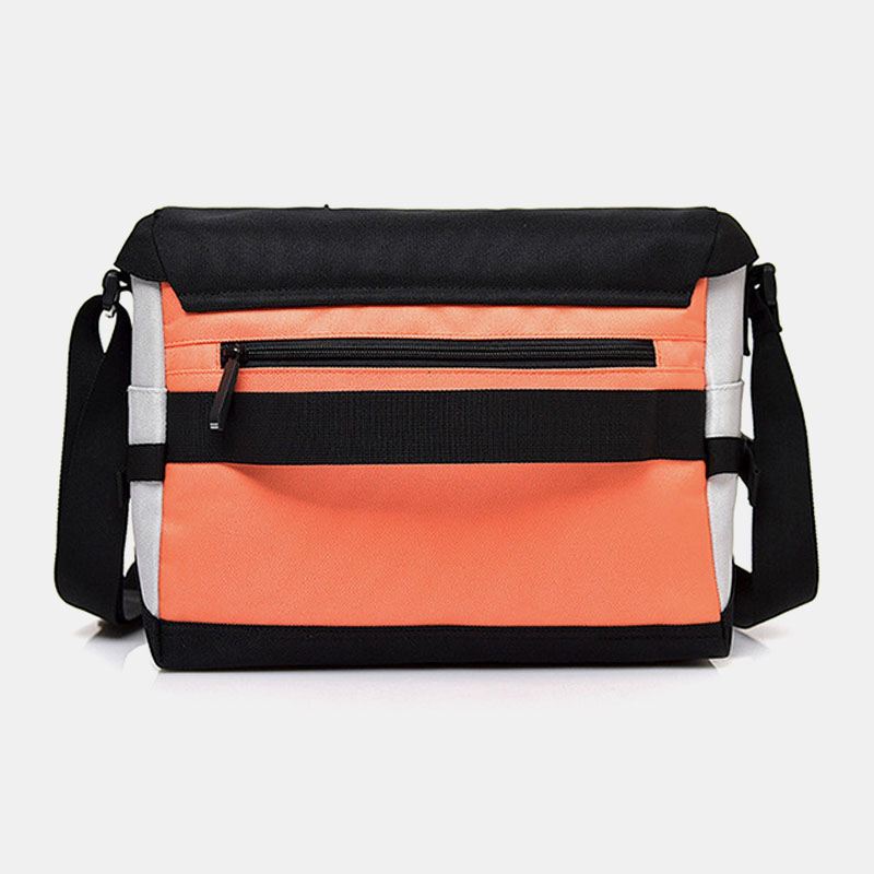 Mænd Nylon Medium Kapacitet Kontrast Farve Casual Personality Skoletaske Crossbody Bag Skuldertaske