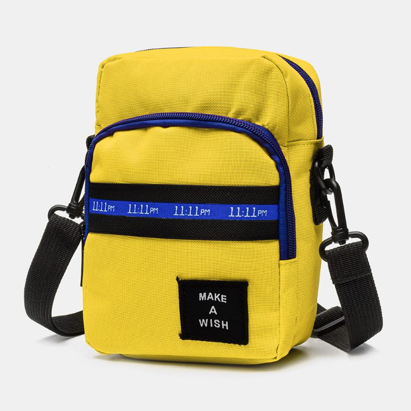 Mænd Og Kvinder Crossbody Taske Color Block Lynlåstasker Vandtætte Til Rejser