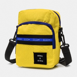 Mænd Og Kvinder Crossbody Taske Color Block Lynlåstasker Vandtætte Til Rejser