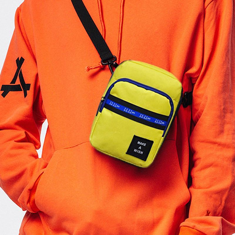 Mænd Og Kvinder Crossbody Taske Color Block Lynlåstasker Vandtætte Til Rejser