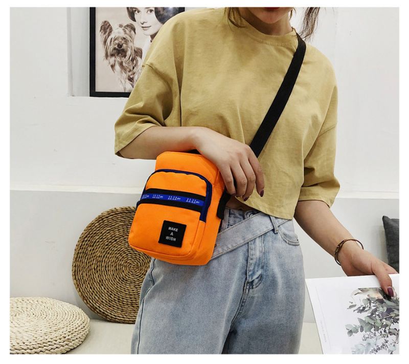 Mænd Og Kvinder Crossbody Taske Color Block Lynlåstasker Vandtætte Til Rejser