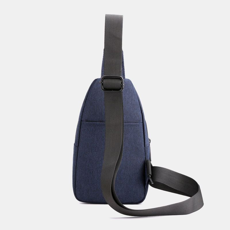 Mænd Øretelefon Hul Stor Kapacitet Multi-pocket Vandtæt Crossbody Bag Sling Bag