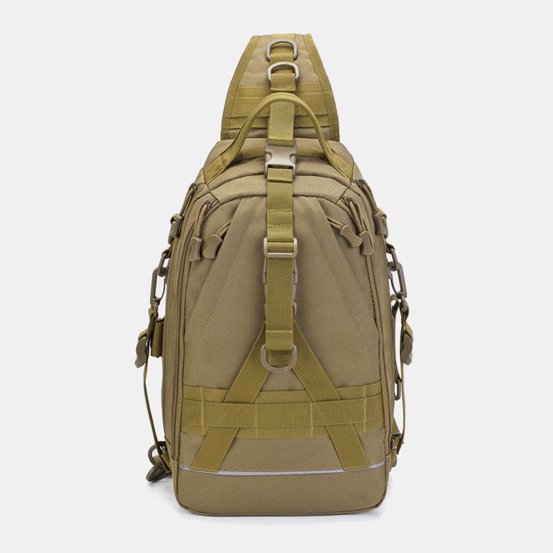 Mænd Oxford Camo Multifunktion Vandtæt Udendørs Sports Ridning Taktisk Skuldertaske Crossbody Bag Brysttaske