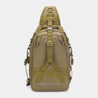 Mænd Oxford Camo Multifunktion Vandtæt Udendørs Sports Ridning Taktisk Skuldertaske Crossbody Bag Brysttaske