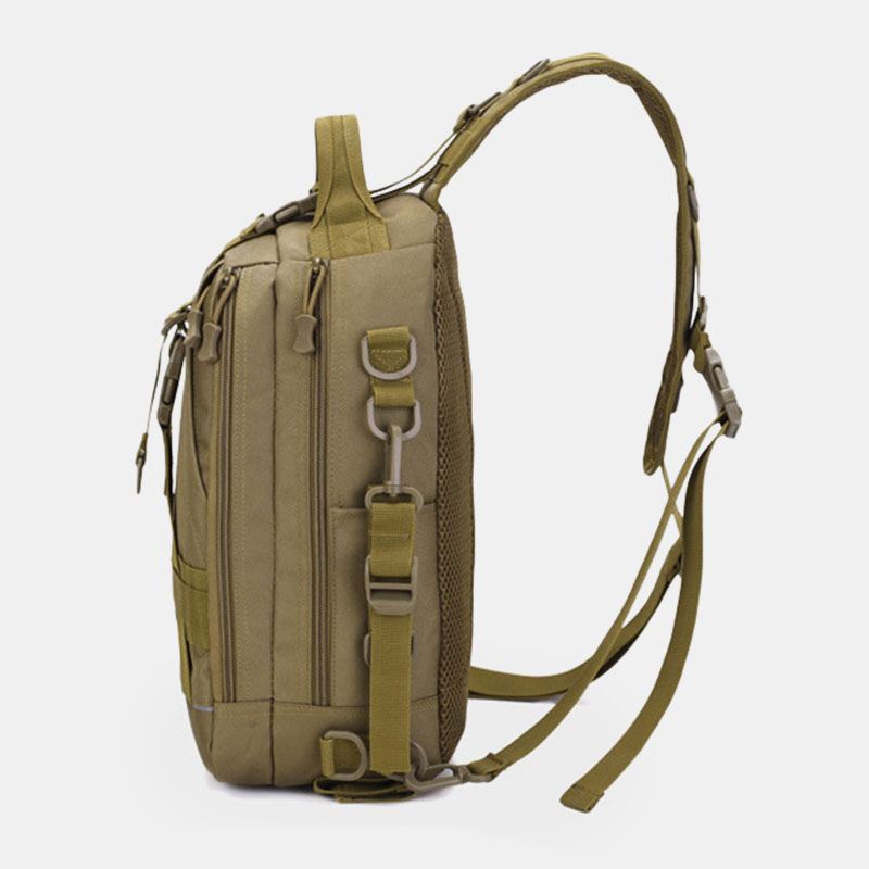 Mænd Oxford Camo Multifunktion Vandtæt Udendørs Sports Ridning Taktisk Skuldertaske Crossbody Bag Brysttaske