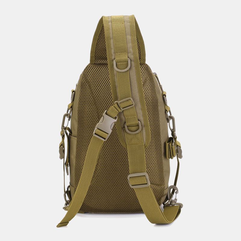 Mænd Oxford Camo Multifunktion Vandtæt Udendørs Sports Ridning Taktisk Skuldertaske Crossbody Bag Brysttaske