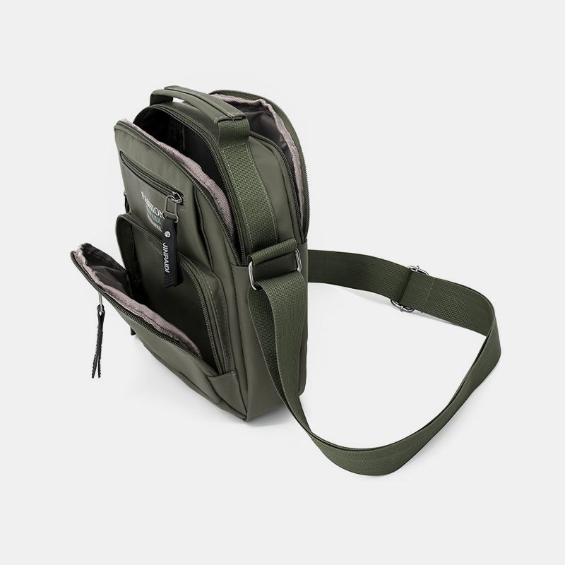 Mænd Oxford Cloth Multi-pocket Stor Kapacitet Multi-layers Vandtæt Crossbody Bag Skuldertaske