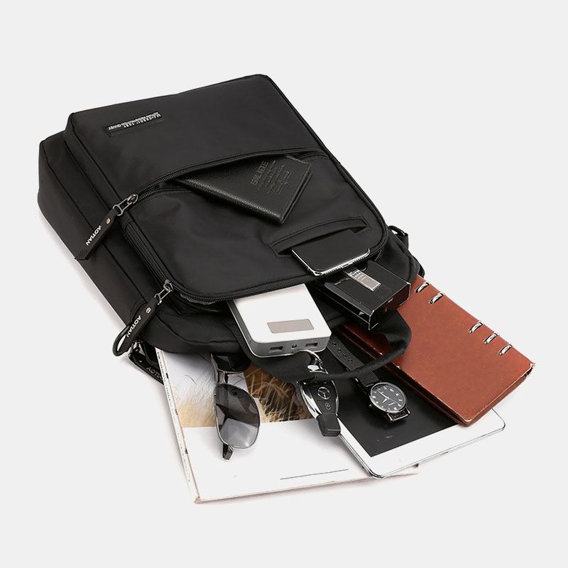 Mænd Oxford Klud Med Stor Kapacitet Vandtæt Multi-bære Multi-purpose 13 Tommer Bærbar Taske Dokumentmappe Skuldertaske Crossbody Taske