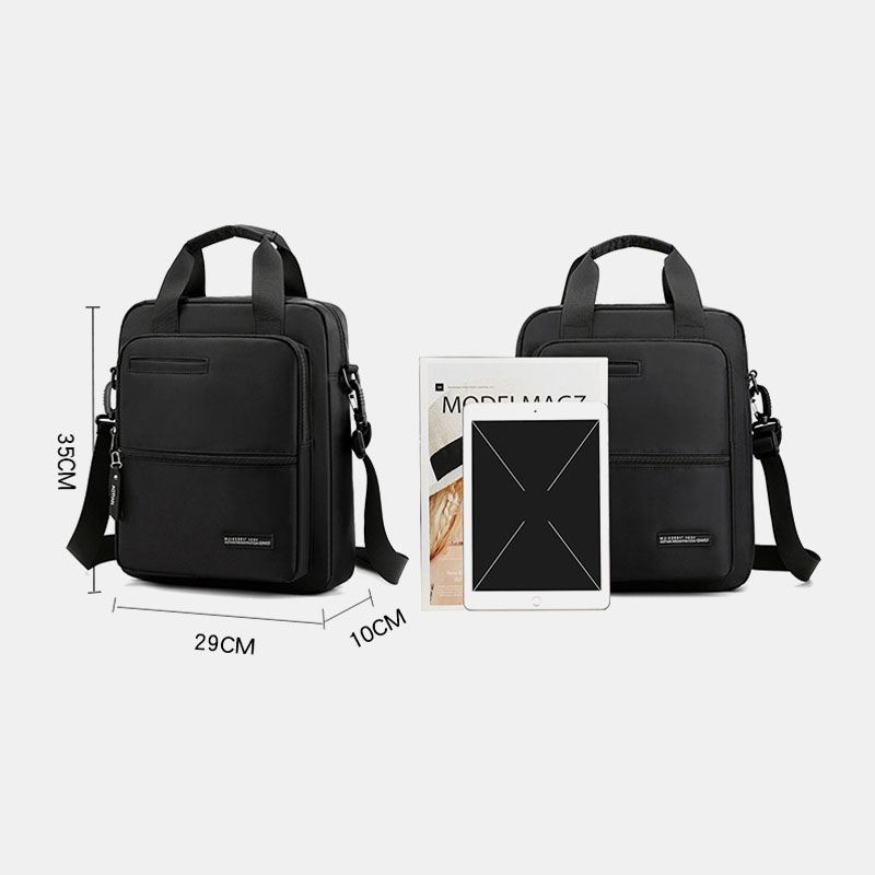 Mænd Oxford Klud Med Stor Kapacitet Vandtæt Multi-bære Multi-purpose 13 Tommer Bærbar Taske Dokumentmappe Skuldertaske Crossbody Taske