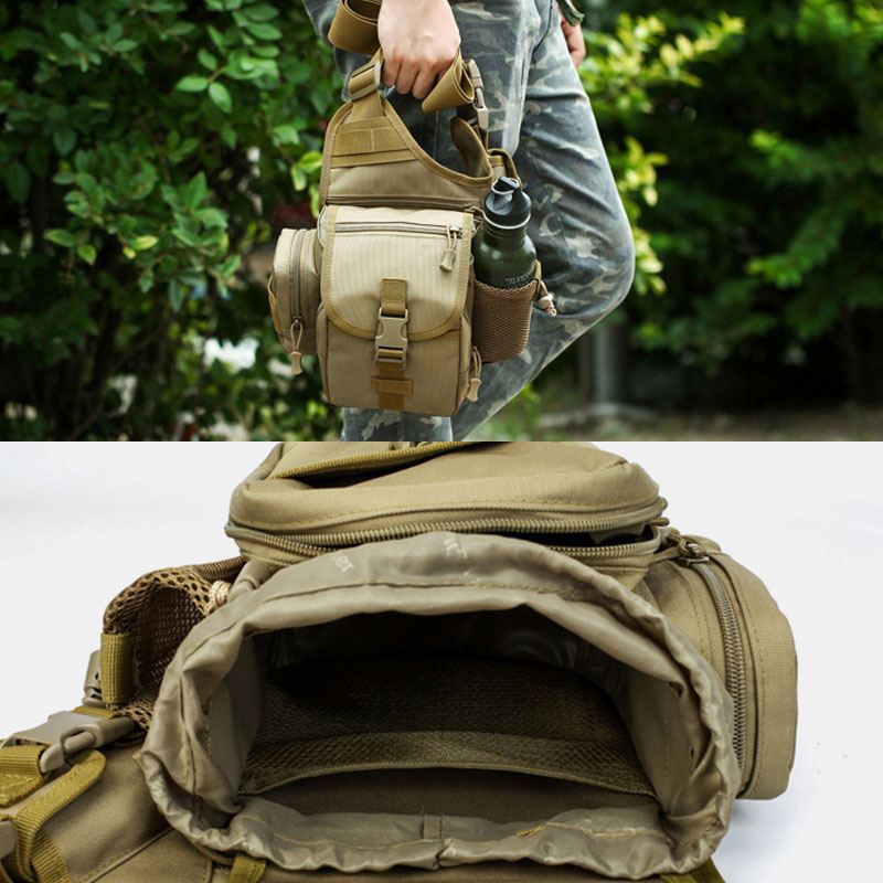 Mænd Oxford Udendørs Ridning Sport Camo Vandtæt Crossbody-taske Med Stor Kapacitet Taljetaske Sadeltaske