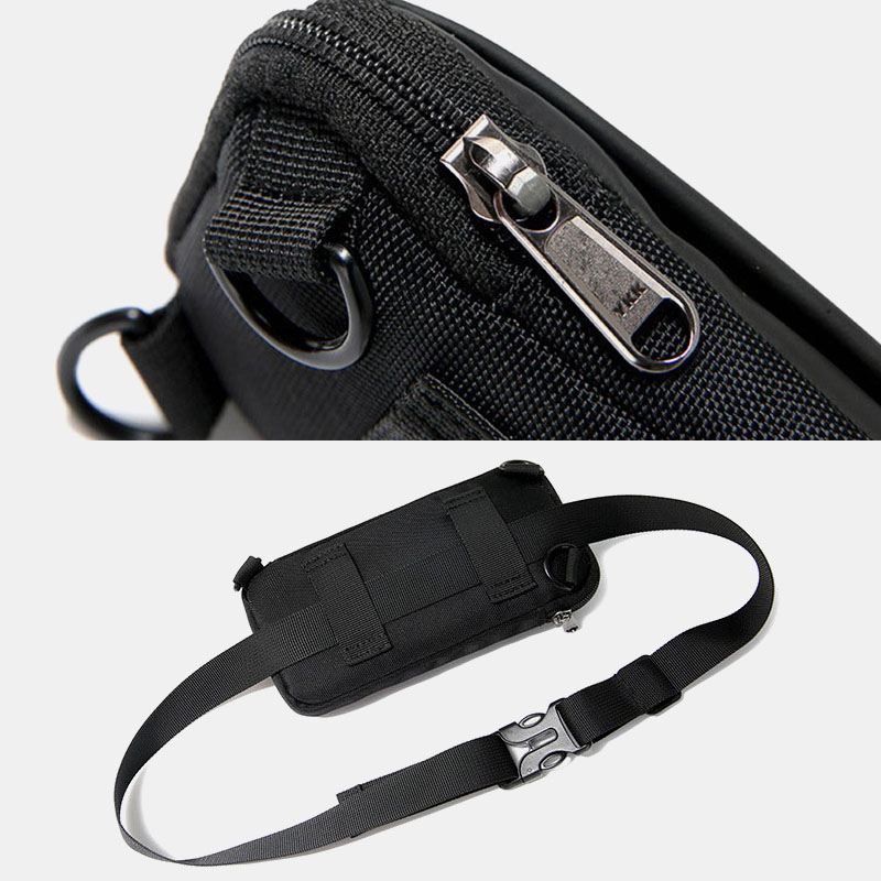 Mænd Pu Læder Multifunktion Stor Kapacitet Casual Mini Telefontaske Taljetaske Skuldertaske Crossbody Taske