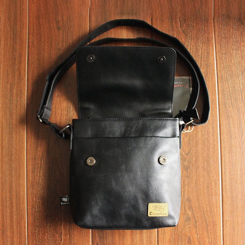 Mænd Pu Læder Ryg Anti-tyveri Lomme Crossbody Tasker Casual 6.5 Tommer Telefontaske Messenger Bag Skuldertaske Rejsetaske