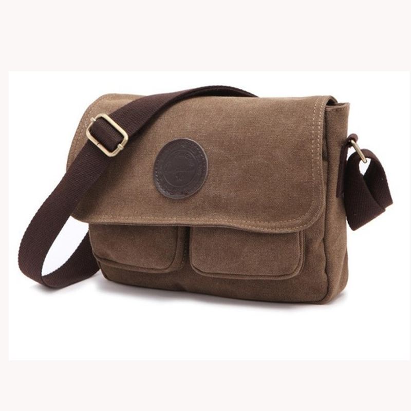 Mænd Retro Crossbody-taske Canvas Skuldertaske Messenger