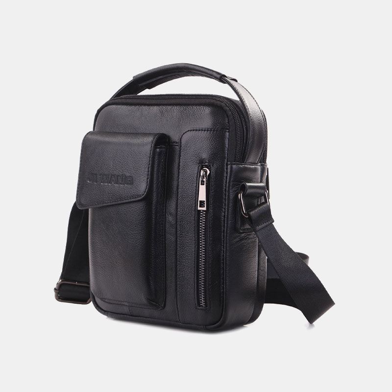 Mænd Vintage Ægte Læder Crossbody-taske Skuldertaske Business-taske