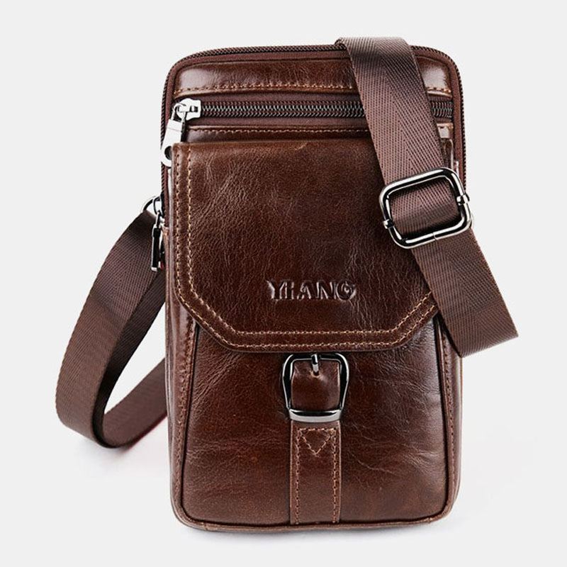 Mænd Vintage Skuldertaske Crossbody Taske Taljetaske Telefontaske