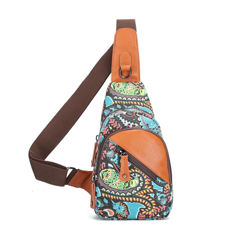 National Floral Summer Light Kvinder Brysttaske Sling Bag Skulder Crossbody Bag