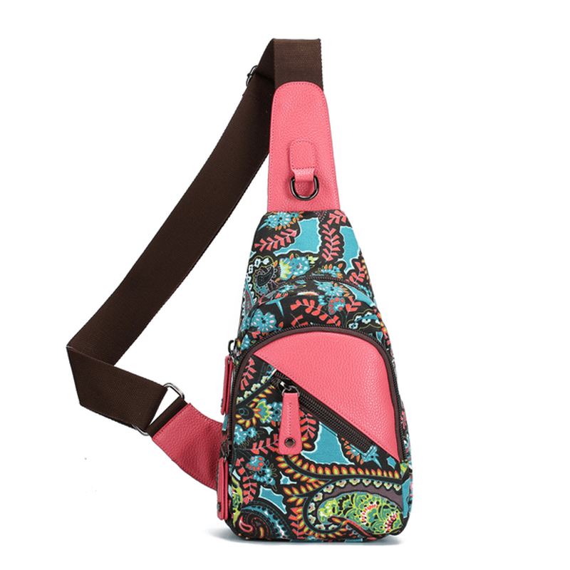 National Floral Summer Light Kvinder Brysttaske Sling Bag Skulder Crossbody Bag