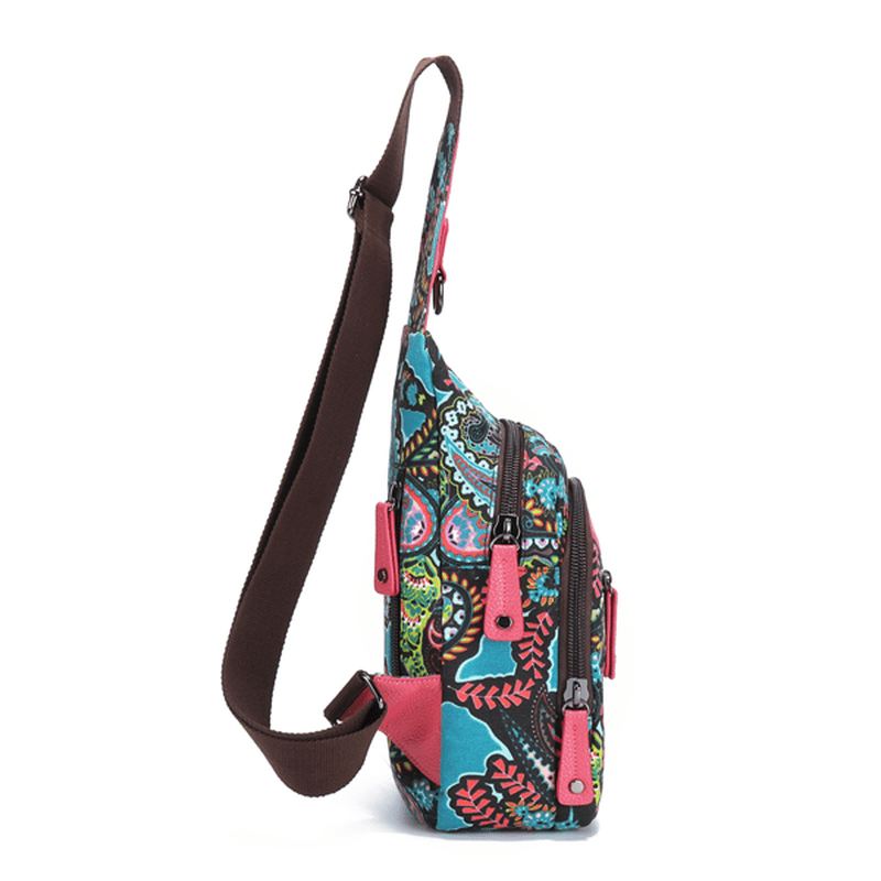 National Floral Summer Light Kvinder Brysttaske Sling Bag Skulder Crossbody Bag