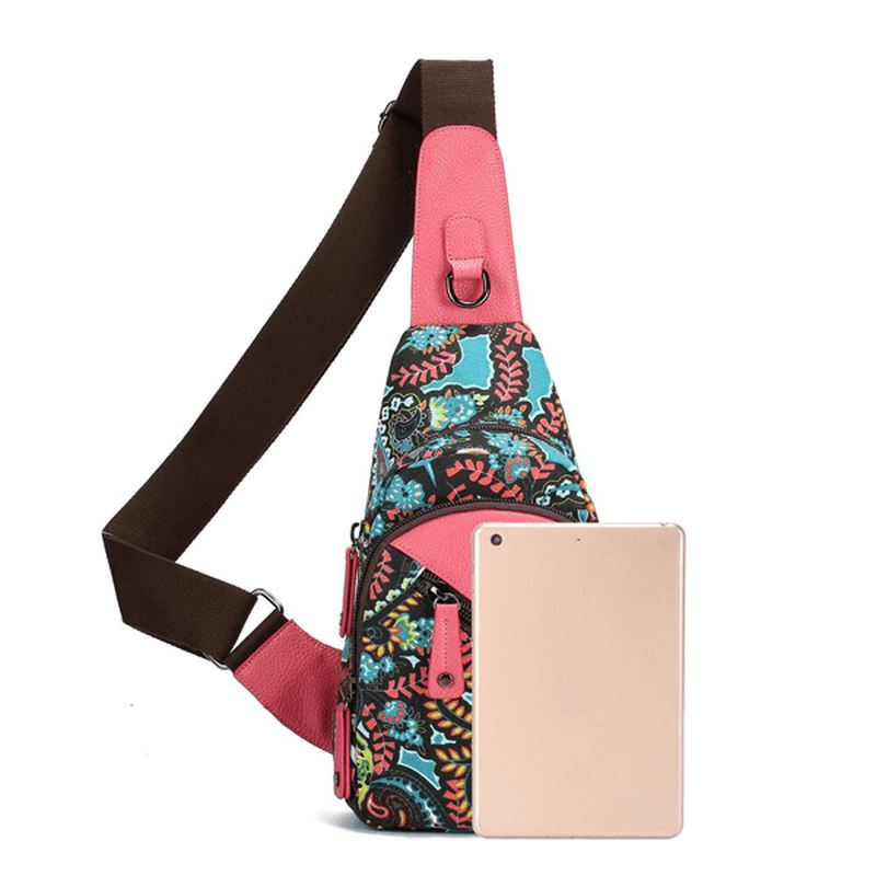 National Floral Summer Light Kvinder Brysttaske Sling Bag Skulder Crossbody Bag