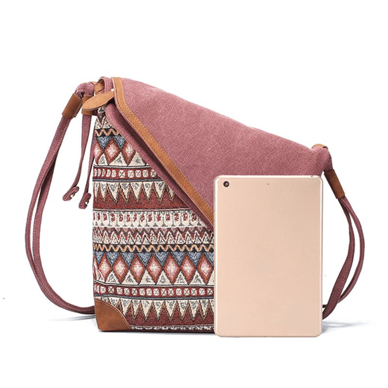 National Printing Canvas Retro Bohemia Crossbody-taske